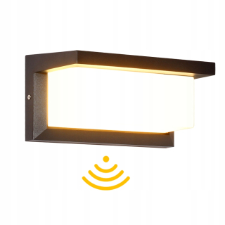 Čierne záhradné nástenné svietidlo Powerbang s integrovaným 18W LED zdrojom